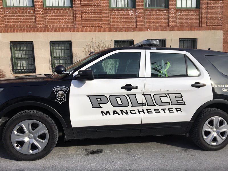A Manchester Police cruiser.
