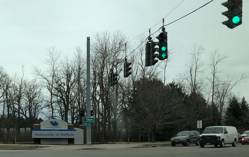 Intersection of Maple Rd and Flint Rd in Amherst, N.Y.