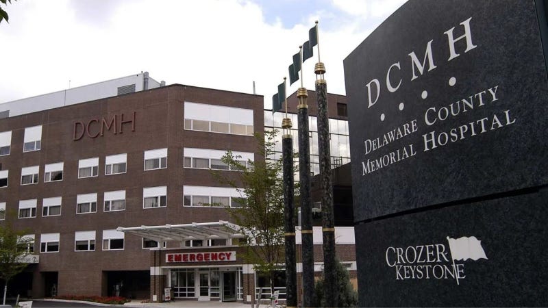 Outside of Delaware County Memorial Hospital