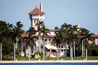 FILE - This Nov. 21, 2016, file photo, shows the Mar-a-Lago resort owned by President Trump in Palm Beach, Fla. There was an unspecified incident involving the Secret Service, but authorities would not say what happened. (AP Photo/Lynne Sladky, File)