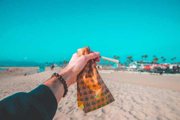 Marijuana on Florida beach