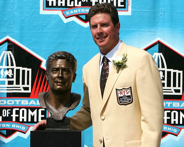 Dan Marino gets inducted into the Hall of Fame.