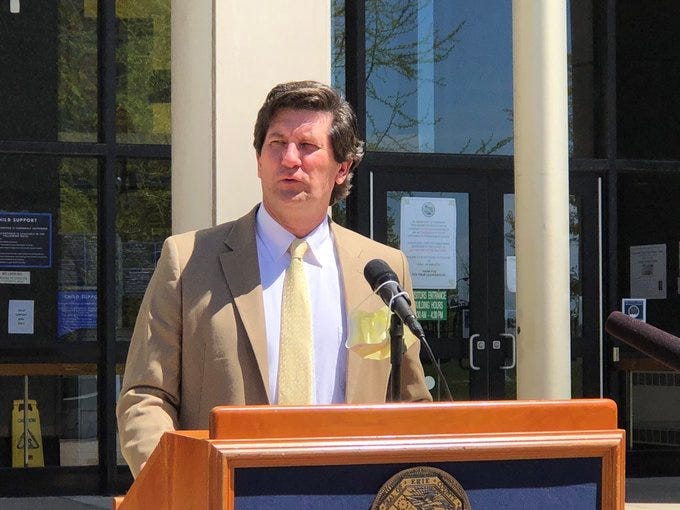 Erie County Executive Mark Poloncarz gives an update on the COVID-19 pandemic. May 20, 2020 (WBEN Photo/Mike Baggerman)