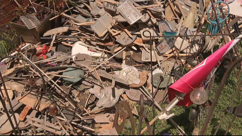 Discarded flags, markers
