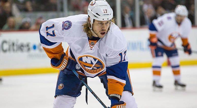 New York Islanders forward Matt Martin against the Minnesota Wild at Xcel Energy Center on Dec 9, 2014.