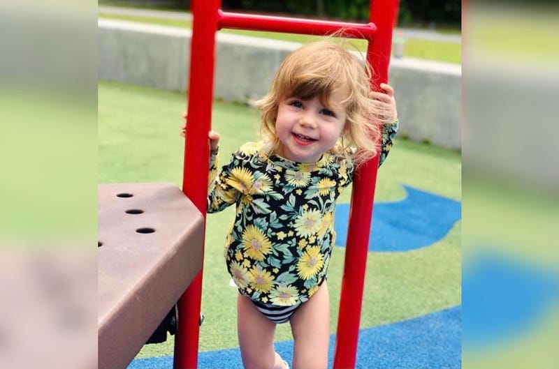 2-year-old Mattie Sheils at a playground