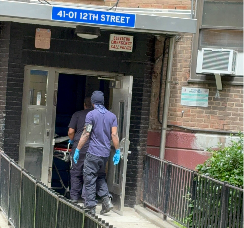 A 1-month-old girl died after being mauled by a dog inside NYCHA's Queensbridge Houses on Tuesday.