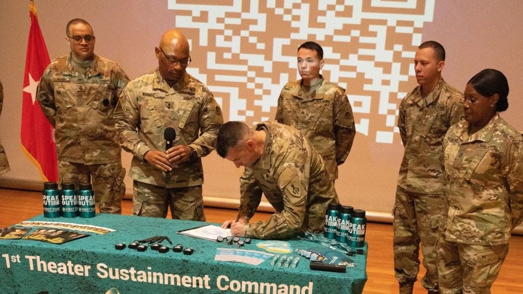 Sergeant Major, sexual assault survivor, speaks against stigma