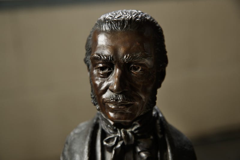 bronze bust of Free Frank McWorter