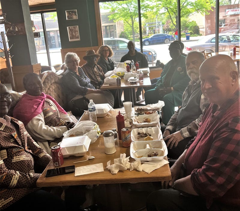 patrons at restaurant