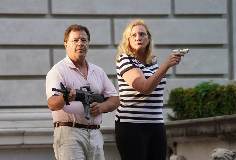 Patricia McCloskey would face harassment instead of tampering charge.