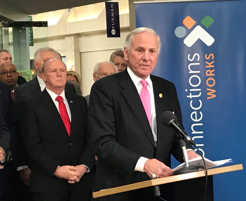 Gov. Henry McMaster speaks at a news conference Thursday in Greenville. Mcmaster