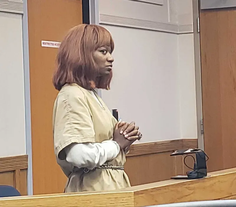 Afeni Muhammad appears in court on Sept. 3, 2025. 