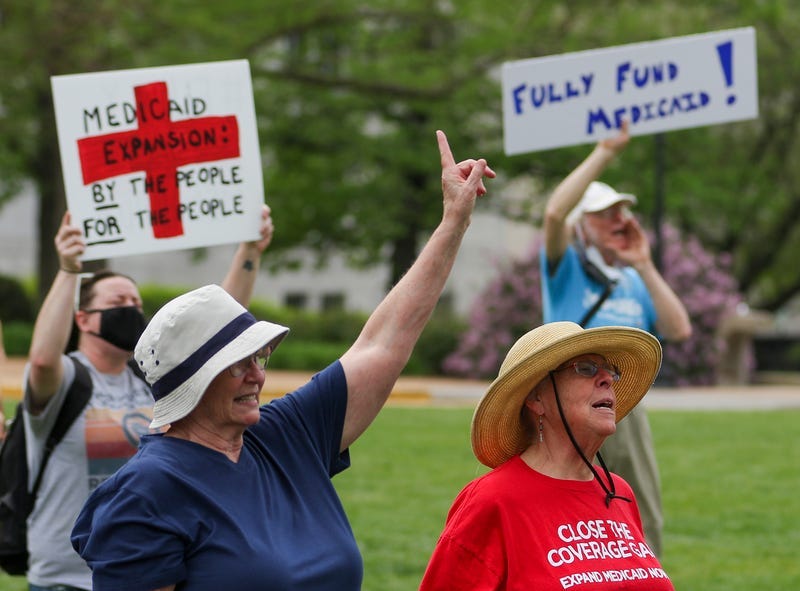 Missouri residents demonstrate in favor over expansion of Medicaid in the state