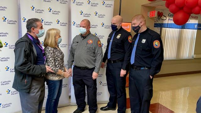 LI woman whose heart stopped three times reunites with team that saved her