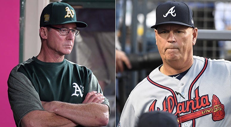 Bob Mevlin and Brian Snitker -- USA TODAY Sports