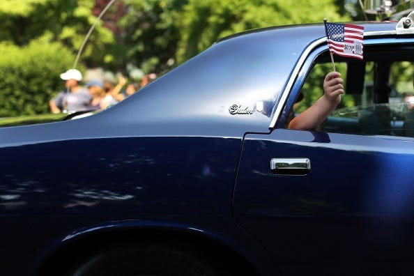 Memorial Day, Parade, Car, Veteran, Western Springs 