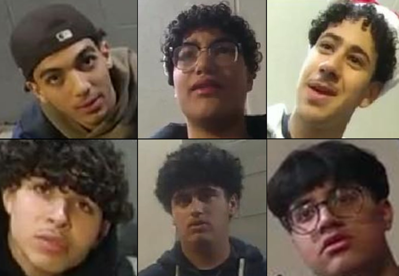 Police are searching for six males who allegedly knocked over a menorah at a New Dorp shopping plaza on Dec. 24