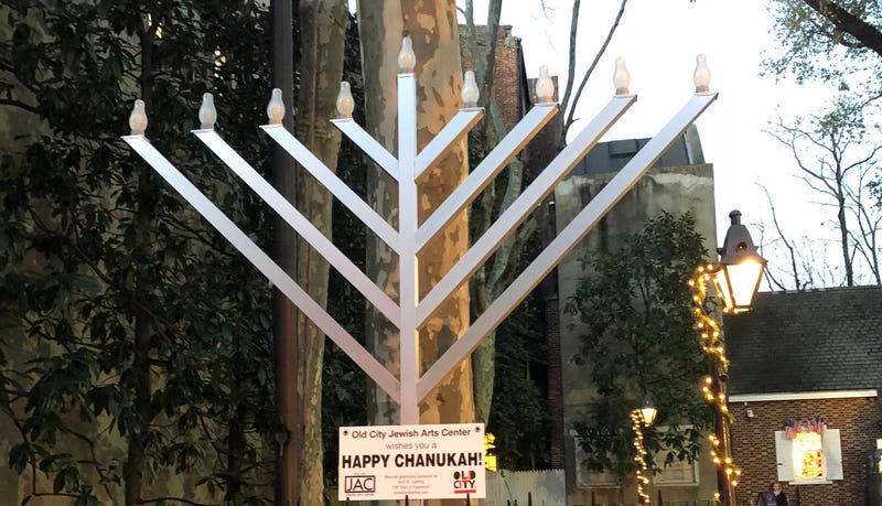 Menorah in Old City.