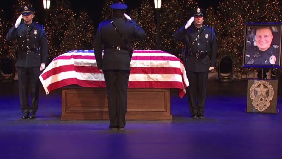 Friends, family, officers attend funeral for fallen Mesquite officer