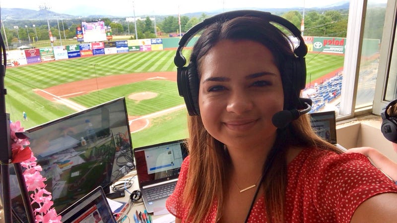 Emily Messina is the play-by-play voice of the Reading Fightin' Phils.