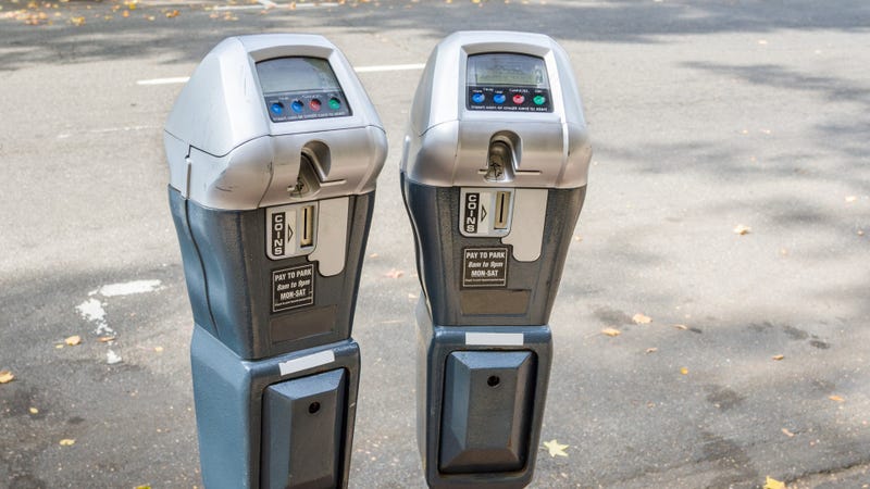 Parking meters - stock photo