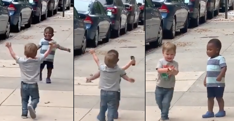 Boys hug viral video