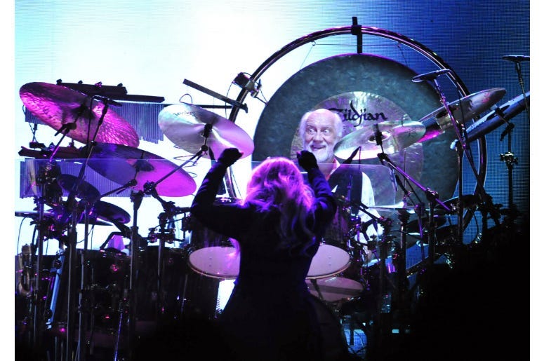 Stevie Nicks and Mick Fleetwood perform at Bridgestone Arena.