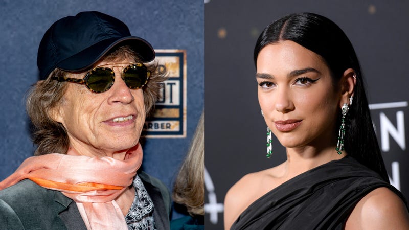 Mick Jagger and Dua Lipa 