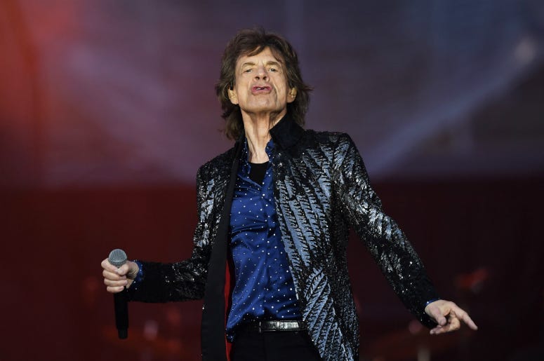 Mick Jagger of The Rolling Stones performs live on stage on the opening night of the european leg of their No Filter tour