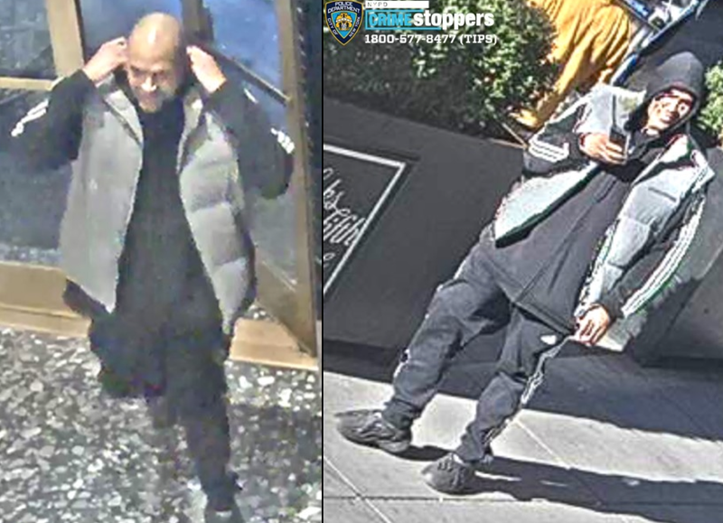 Police are searching for a suspect in a broad-daylight robbery across from Trump Tower in Midtown