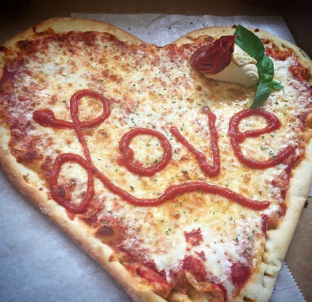heart pizza