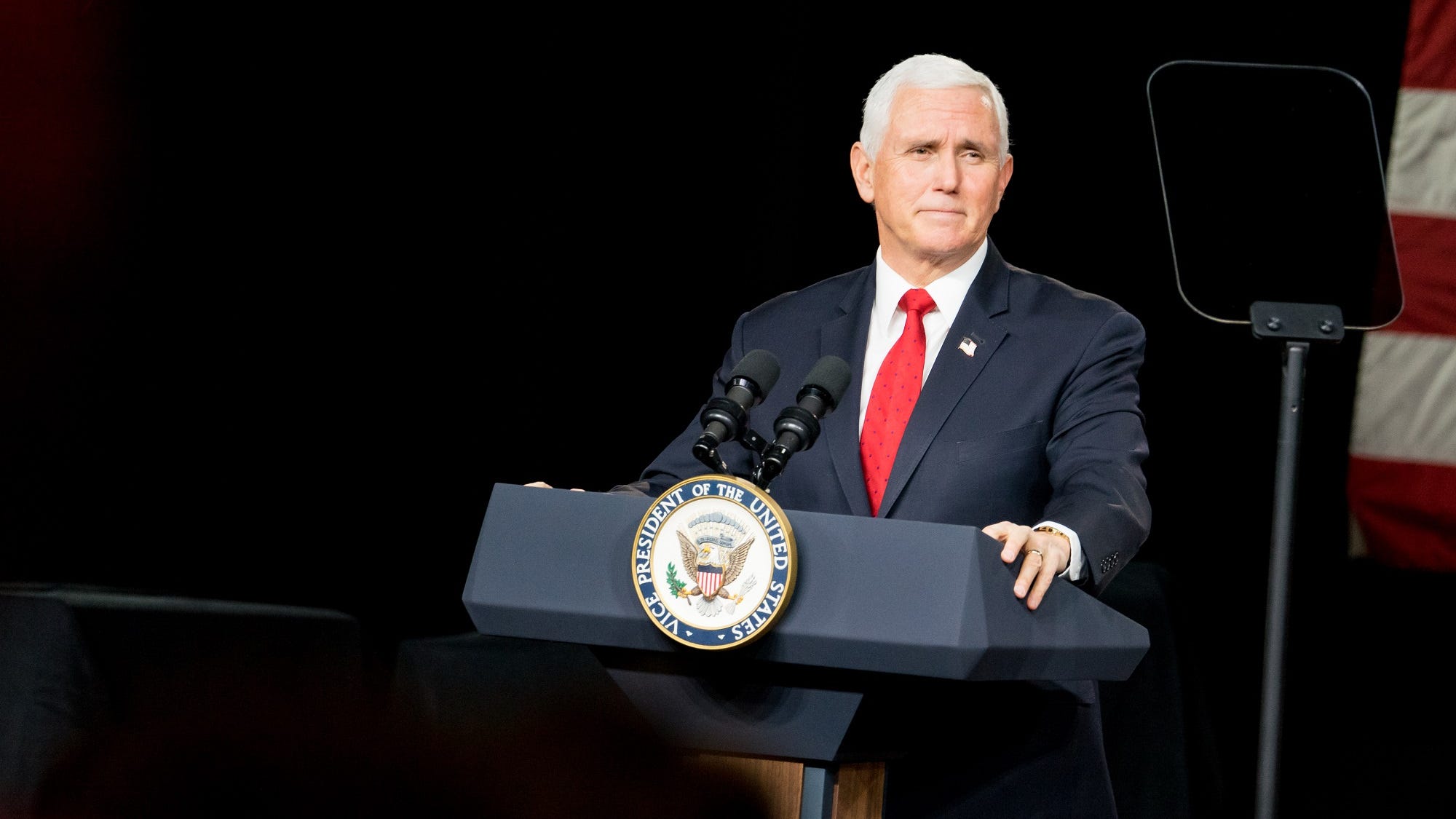 Eying 2024, Pence makes 1st speech since leaving office