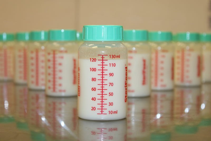 breast milk in bottles