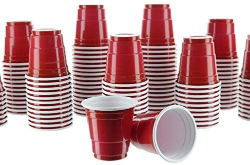 Mini Red Disposable Shot Glasses