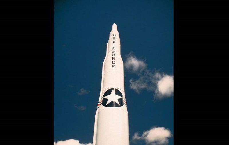 missile with sky in background