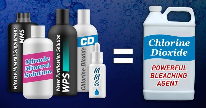 Photo used as part of U.S. Food and Drug Administration warning urging consumers not to drink "Miracle Mineral Solution" sold by Genesis Church in 2019.