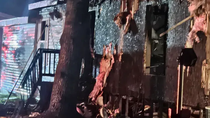 mobile home burned in fire