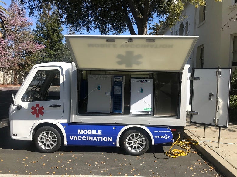 Ayro looks to help in Bay Area vaccine distribution efforts