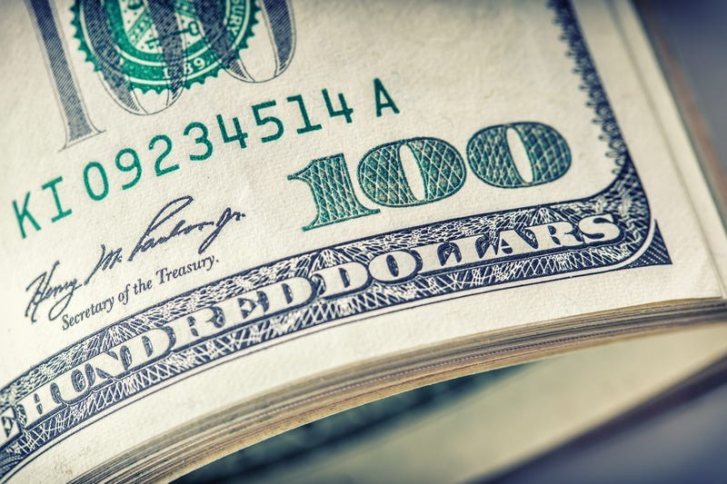 American money on table