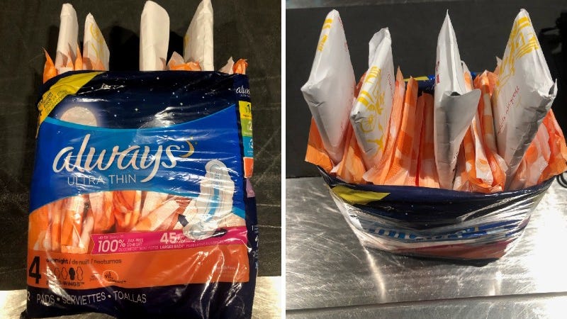 Customs agents seize $60K passenger packaged with feminine products at Detroit Metro Airport