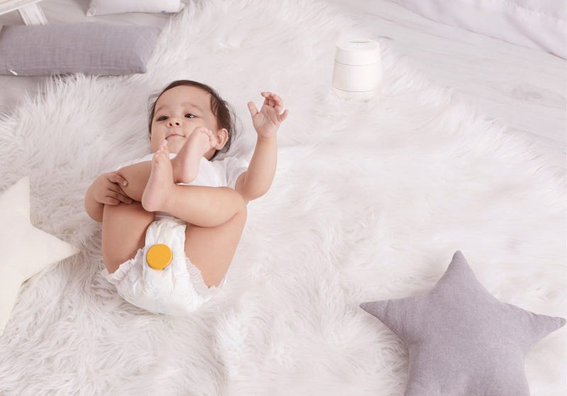 A diaper sensor made by Samsung spinoff Monit will alert parents' or caregivers' phones when it's time for a change — no more smell test. 