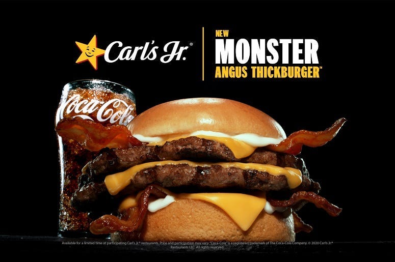 Monster Angus Thickburger from Carl’s Jr.