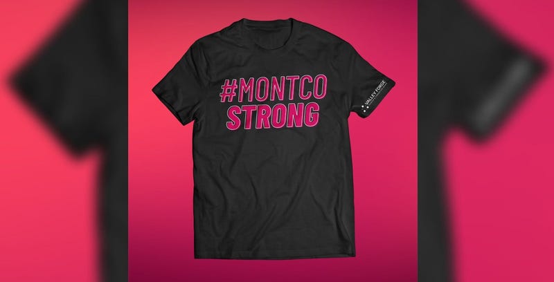 The Valley Forge Tourism & Convention Board is selling a "Montco Strong" T-shirt to benefit Montgomery County's COVID-19 Response Fund.
