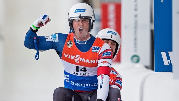 USA lugers Matt Mortensen (front) and Jayson Terdiman (Photo courtesy of John DiGiacomo)