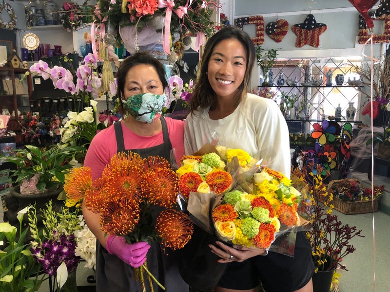 Owner Valerie (left) and her daughter, Jacquelin Ow, at J. Miller Flowers in Oakland.