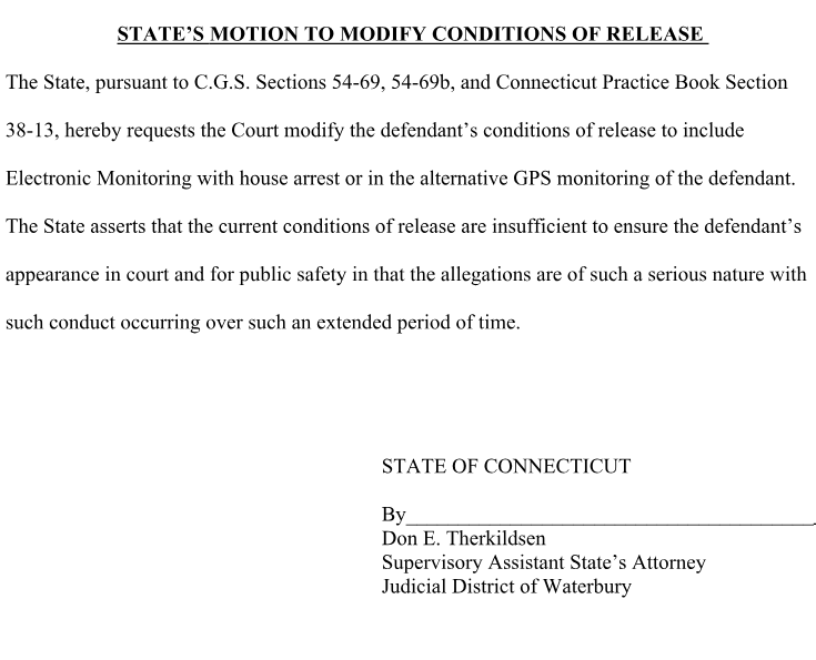 In a court motion, the Waterbury State's Attorney's office asks a judge to strengthen release conditions for Kimberly Sullivan, accused of holding her husband's son captive at home for 20 years