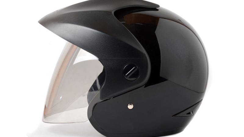 Black helmet - stock photo
