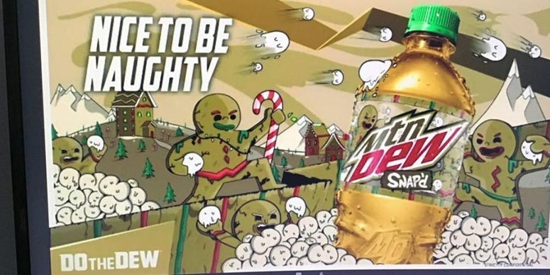 Mountain Dew, Soft Drink, Pop, Gingerbread, Holiday Flavor, Christmas