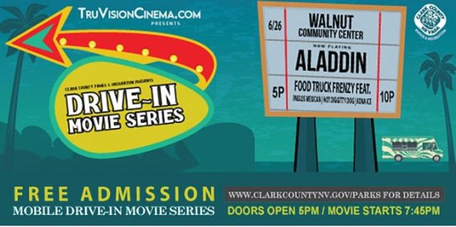 Advertisement for drive in movie